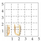 Серьги классические из золота с фианитом