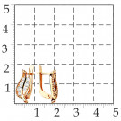 Серьги классические из золота с фианитом