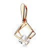 Подвеска классическая из золота с фианитом