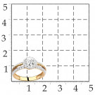 Кольцо классическое из золота с фианитом