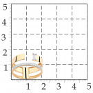 Кольцо классическое из золота с фианитом