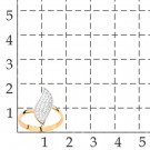 Кольцо классическое из золота с фианитом