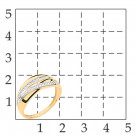 Кольцо классическое из золота с фианитом