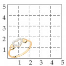 Кольцо классическое из золота с фианитом