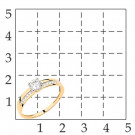 Кольцо классическое из золота с фианитом