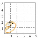 Кольцо классическое из золота с фианитом