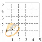 Кольцо классическое из золота с фианитом