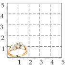 Кольцо классическое из золота с фианитом