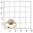 Кольцо классическое из золота с фианитом