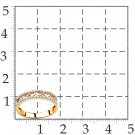 Кольцо классическое из золота с фианитом