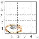 Кольцо классическое из золота с фианитом