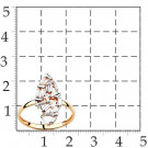Кольцо классическое из золота с фианитом