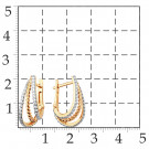 Серьги классические из золота с фианитом