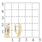 Серьги классические из золота с фианитом