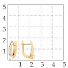 Серьги классические из золота с фианитом