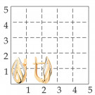 Серьги классические из золота с фианитом