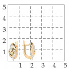 Серьги классические из золота с фианитом
