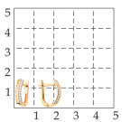Серьги классические из золота с фианитом