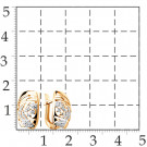 Серьги классические из золота с фианитом