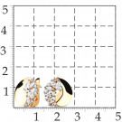 Серьги классические из золота с фианитом