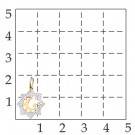 Подвеска классическая из золота с фианитом
