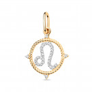 Подвеска классическая из золота с фианитом