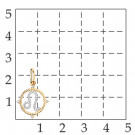 Подвеска классическая из золота с фианитом