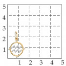 Подвеска классическая из золота с фианитом