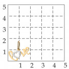 Подвеска классическая из золота с фианитом