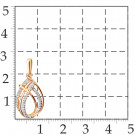 Подвеска классическая из золота с фианитом