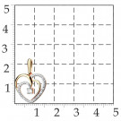 Подвеска классическая из золота с фианитом