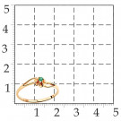 Кольцо классическое из золота с изумрудом гидротермальным