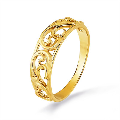 Кольцо классическое из золота без вставок