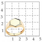 Кольцо печатка из золота без вставок