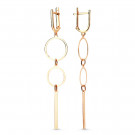 Серьги классические из золота без вставок