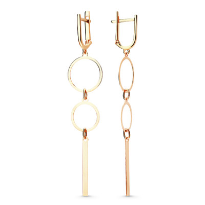 Серьги классические из золота без вставок