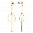 Серьги классические из золота без вставок