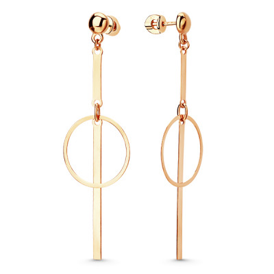 Серьги классические из золота без вставок