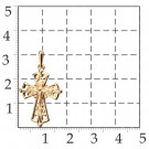 Подвеска крест из золота без вставок