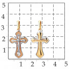Подвеска крест из золота без вставок