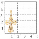 Подвеска крест из золота без вставок