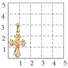 Подвеска крест из золота без вставок
