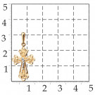 Подвеска крест из золота без вставок