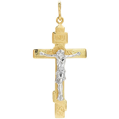 Подвеска крест из золота без вставок