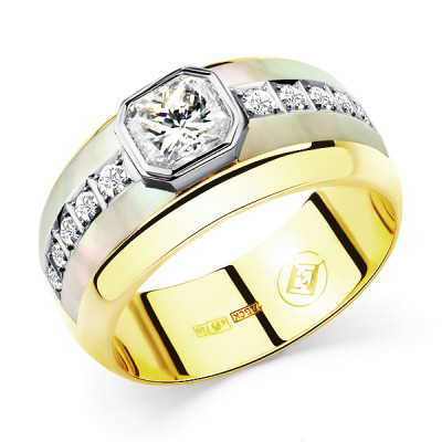 Кольцо классическое из золота с бриллиантом