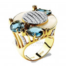 Кольцо классическое из золота с бриллиантом