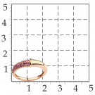 Кольцо классическое из золота с нанорубином