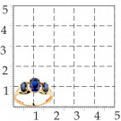 Кольцо классическое из золота с сапфиром гидротермальным