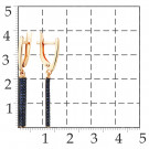 Серьги классические из золота с сапфиром гидротермальным