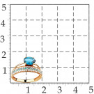 Кольцо классическое из золота с топазом swiss
